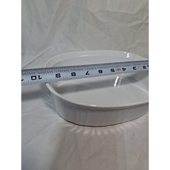 Corning Ware French White F-12-B 1.8 Liter 2 Quart Casserole W/ Lid Ribbed - Picture 12 of 12